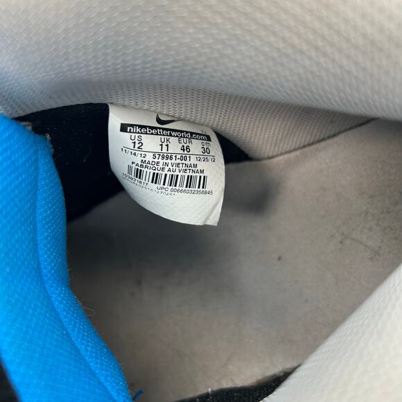 Nike Air Flight '13 Mid Mens Size 12‎ "Black Photo Blue" Sneakers 579961-001 - Picture 8 of 8